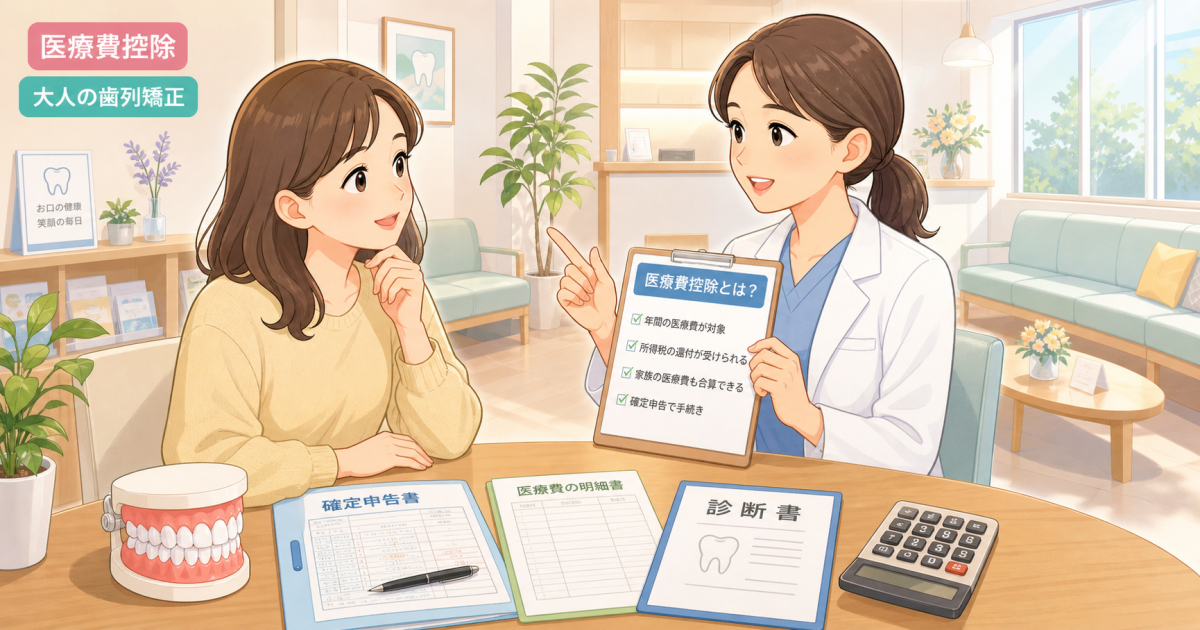 大人の歯列矯正は医療費控除できる？対象条件や診断書の必要性を解説