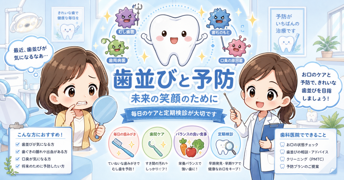 歯並びが悪いと虫歯や歯周病になりやすい？大人の不安を解消する予防法