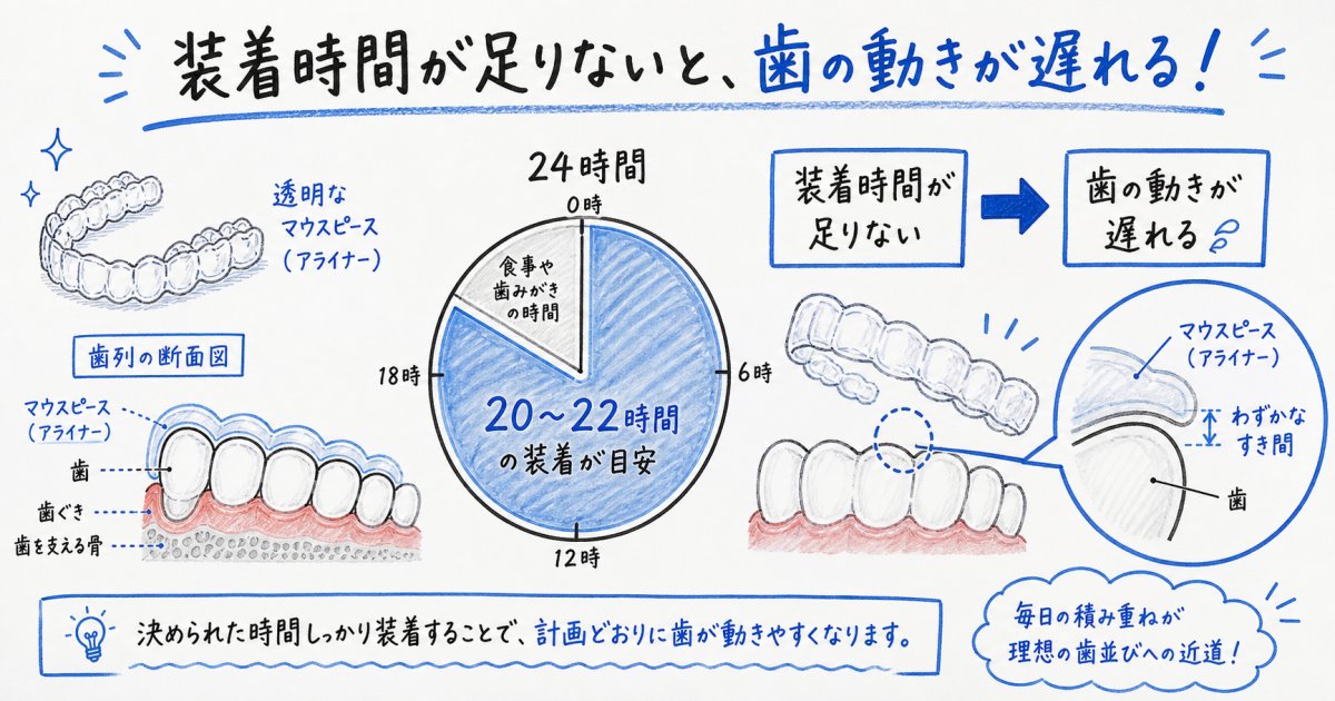 マウスピース装着時間が守れない？浮きや後戻りのリスクと対処法